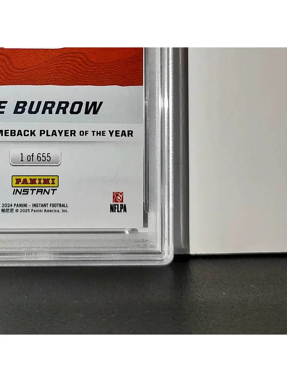 Joe Burrow 2024 Panini NFL AP Comeback Player of the Year Bengals PSA 10 Gem